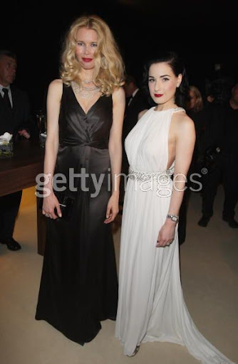 Claudia Schiffer & Dita von Teese ; Celebrity Dresses'